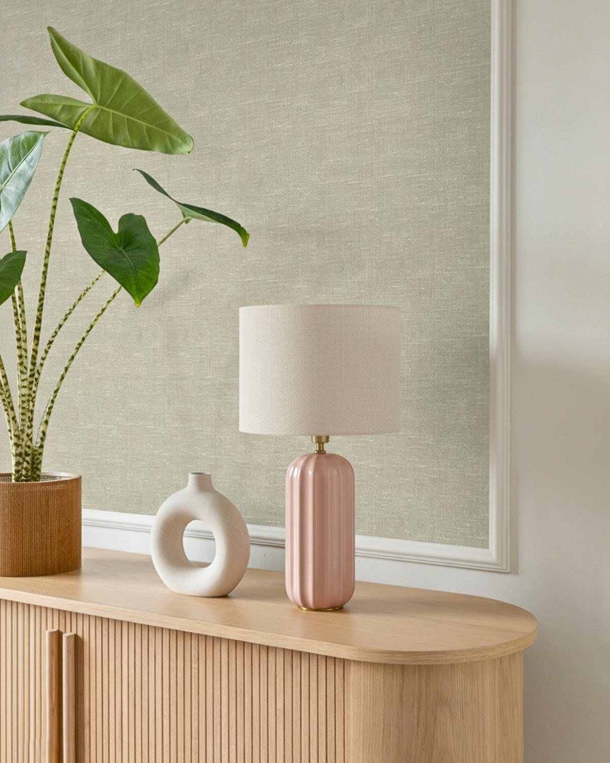 TAPETE Leinen-Optik 53 cm x 10.05 m - Beige, Papier (53/1000cm) - Origin Wallcoverings