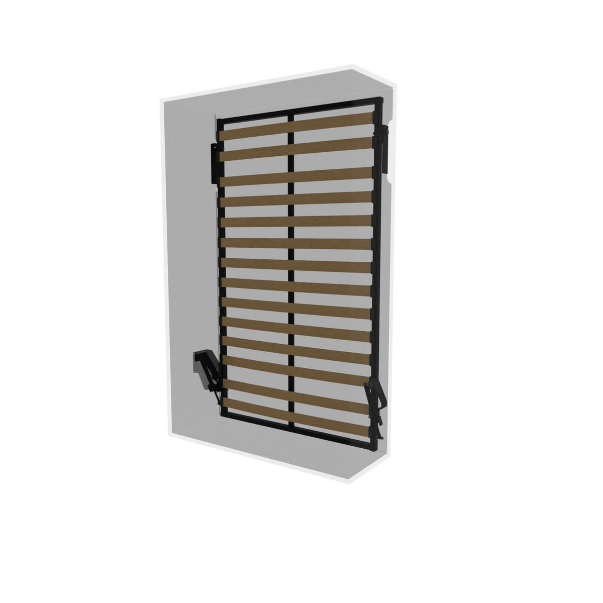 SCHRANKBETT Morphy Einbaubares 120x190 Vertikal - Weiß, Holz (120/190cm) - WallBedKing