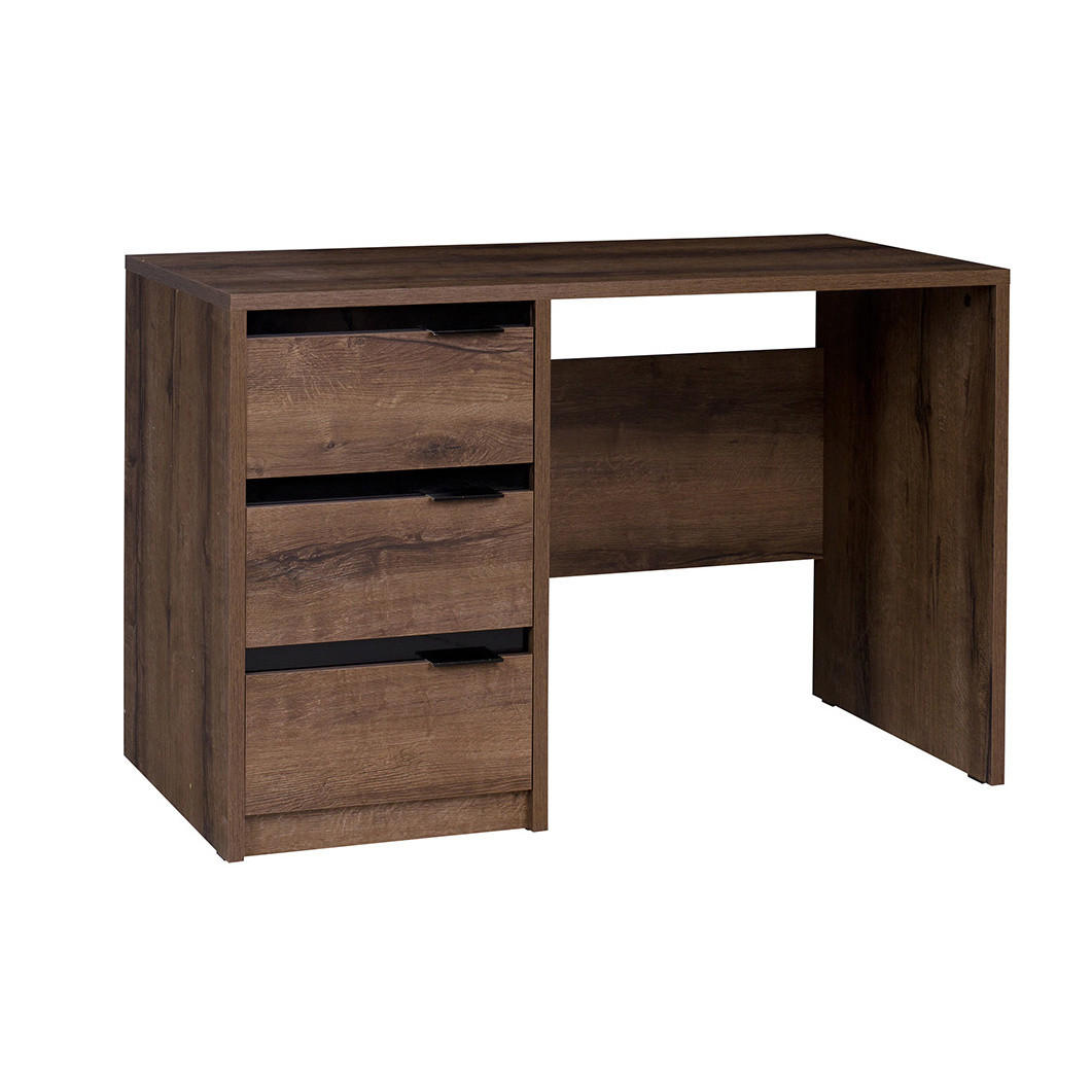 SCHREIBTISCH Martin 120 x 60 - Schwarz Hochglanz/Schwarz, Holzwerkstoff/Metall (60/120/77cm) - Ravio