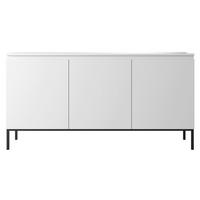 SIDEBOARD Bemmi Weiß mit schwarzen Beinen 3-türig 150 cm - Schwarz/Weiß, Holzwerkstoff/Metall (150/77/35cm) - Selsey