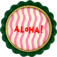 DEKOOBJEKT Aloha! 16/16/2 cm - Grün, Glas (16/2/16cm) - FURNARO