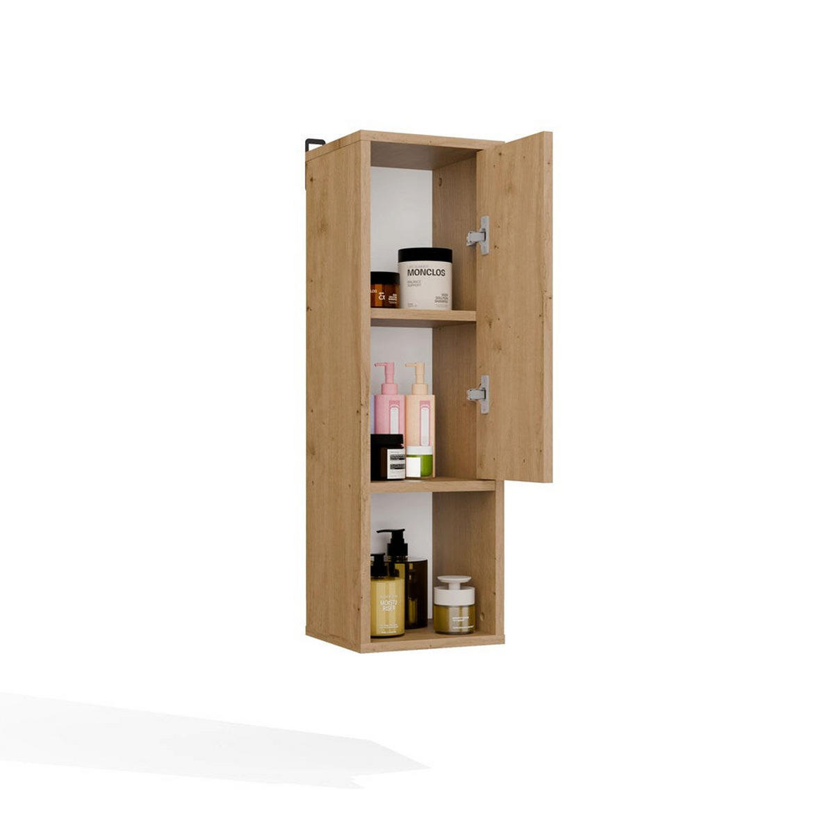 WANDHÄNGESCHRANK Ida - Eiche Wotan, Holzwerkstoff (25.5/82/24cm) - kommodly
