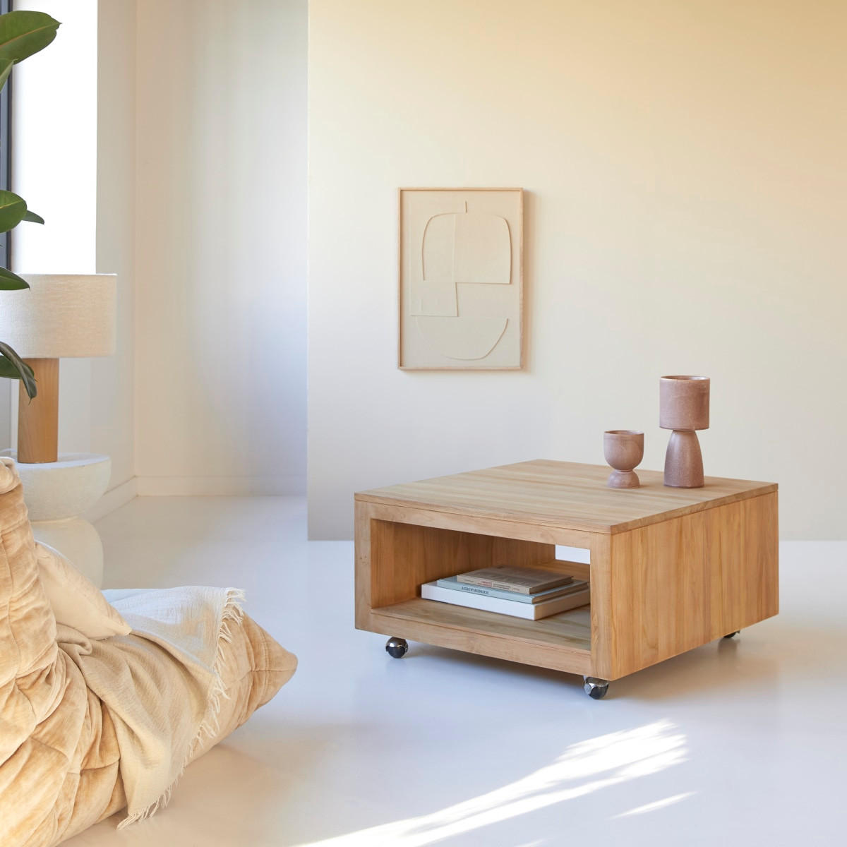 COUCHTISCH Anoa Natur aus Teak - Naturfarben, Holz (80/80/40cm) - Tikamoon