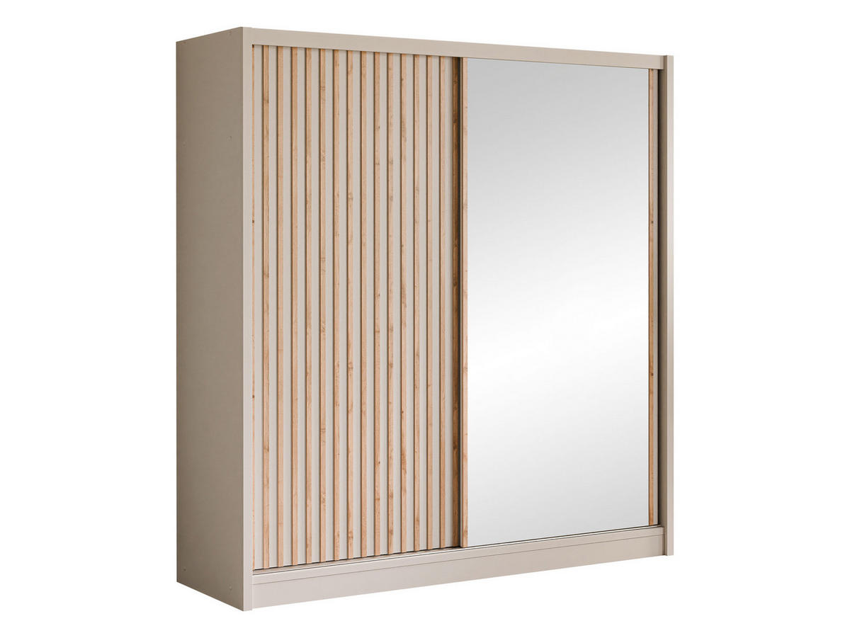 SCHWEBETÜRENSCHRANK London Lux 203 - Kaschmir, Holzwerkstoff (203/215/60cm) - MIRJAN24