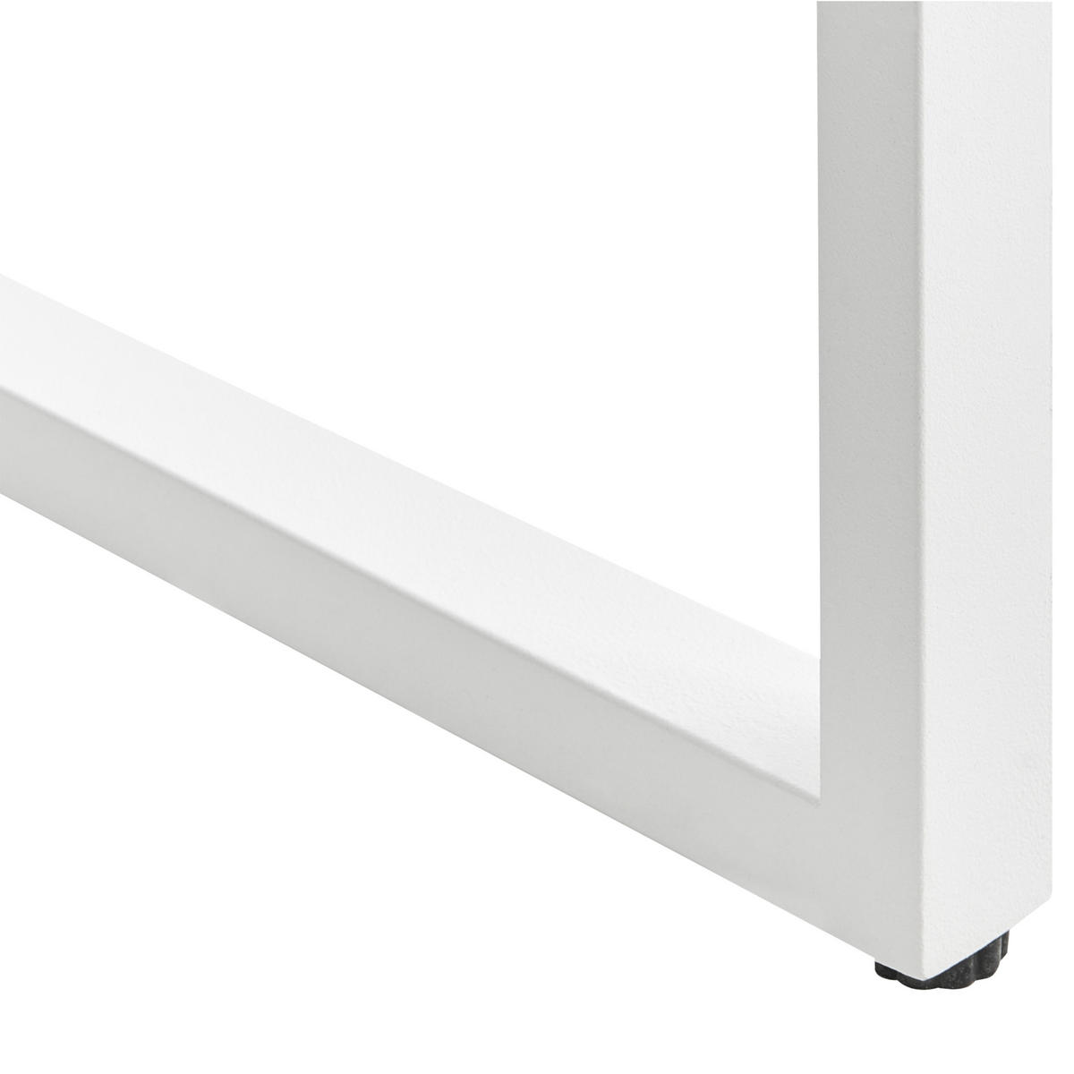 PSACÍ STŮL s děrovanou deskou Bílý 84/48 cm Buxton - bílá, kompozitní dřevo (48/84/121cm) - Beliani