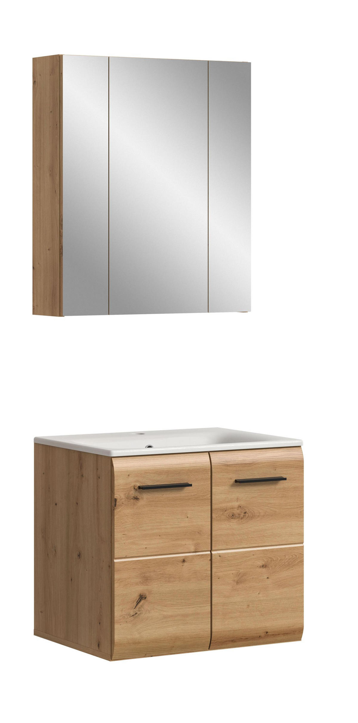 BAD-SET ICE 3-tlg. (B/H/T: ca. 60/185/46 cm) in Artisan Oak Nachbildung/Artisan Oak Nachbildung - Eiche Artisan, Holz (60/185/46cm)