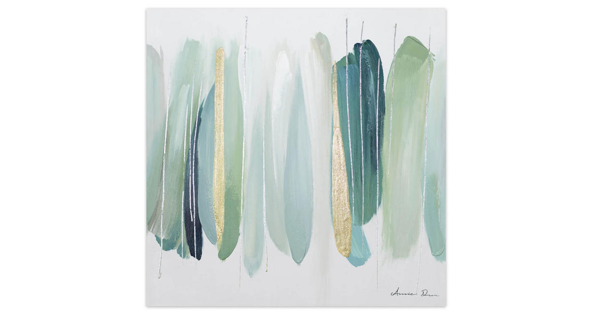 ÖLGEMÄLDE 60/60 cm - Grün, Holz/Textil (60/60cm) - KUNSTLOFT