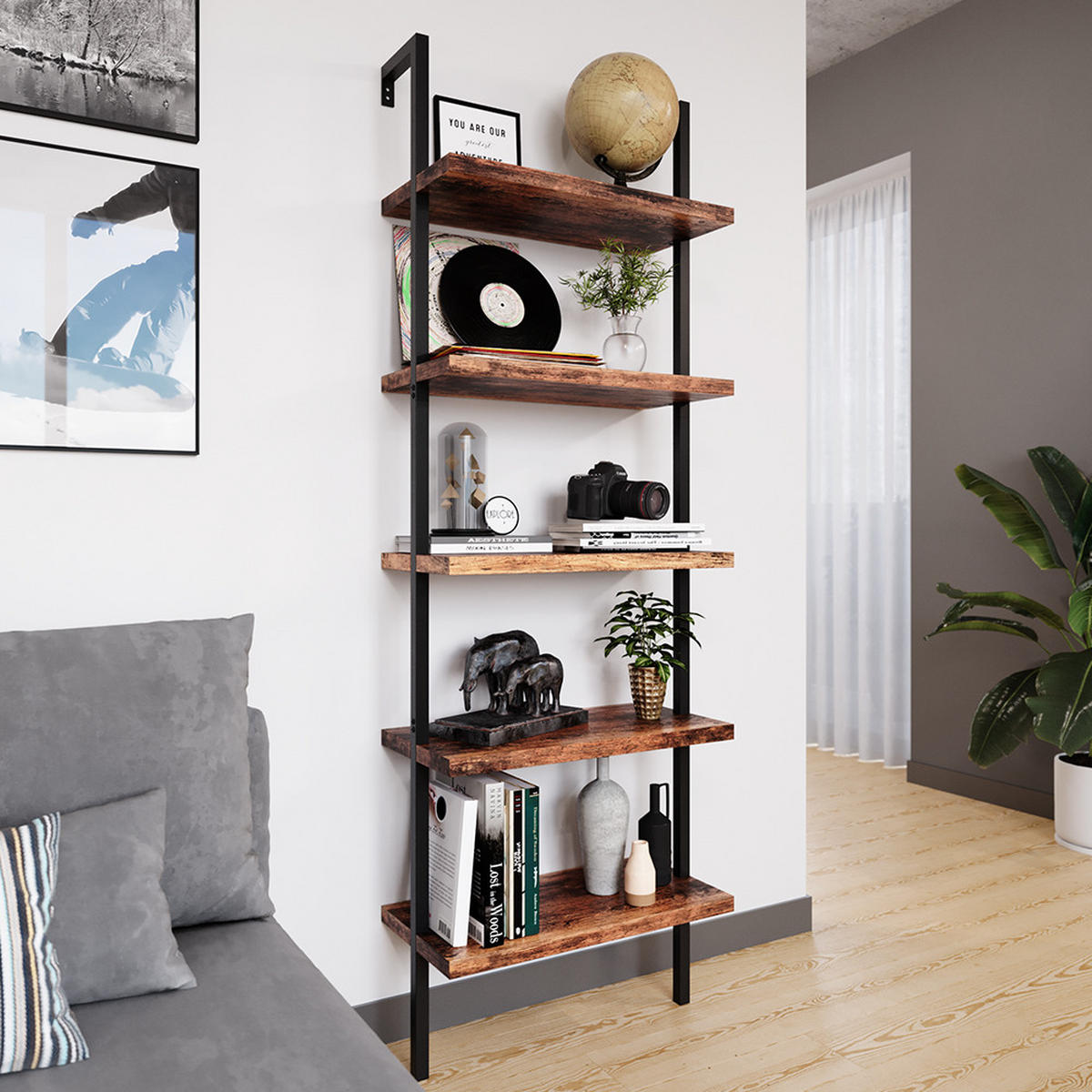 BÜCHERREGAL Ava Antikholz 60 x 183 cm - Eichefarben, Holzwerkstoff (60/183/30cm) - Vicco