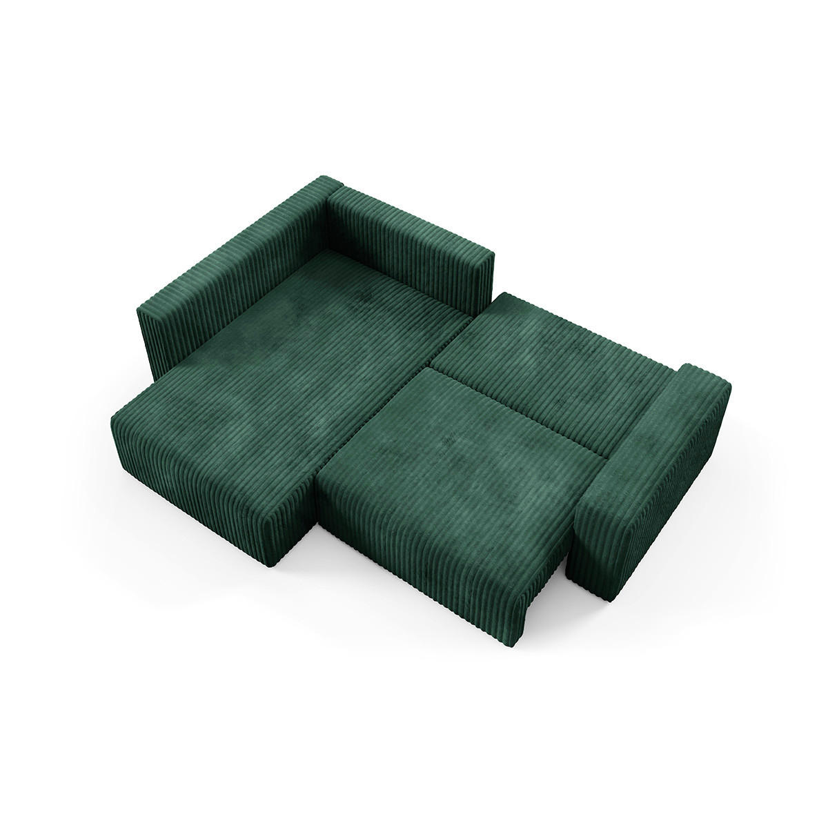ECKSOFA Angela 4 Sitzplätze Tannengrün - Grün, Holz (245/182cm) - Petits-meubles