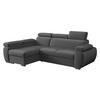 ECKSOFA Boston Mini, Seite: Links - LC+2R - Chromfarben/Grau, Holz/Textil (255/170cm) - MIRJAN24