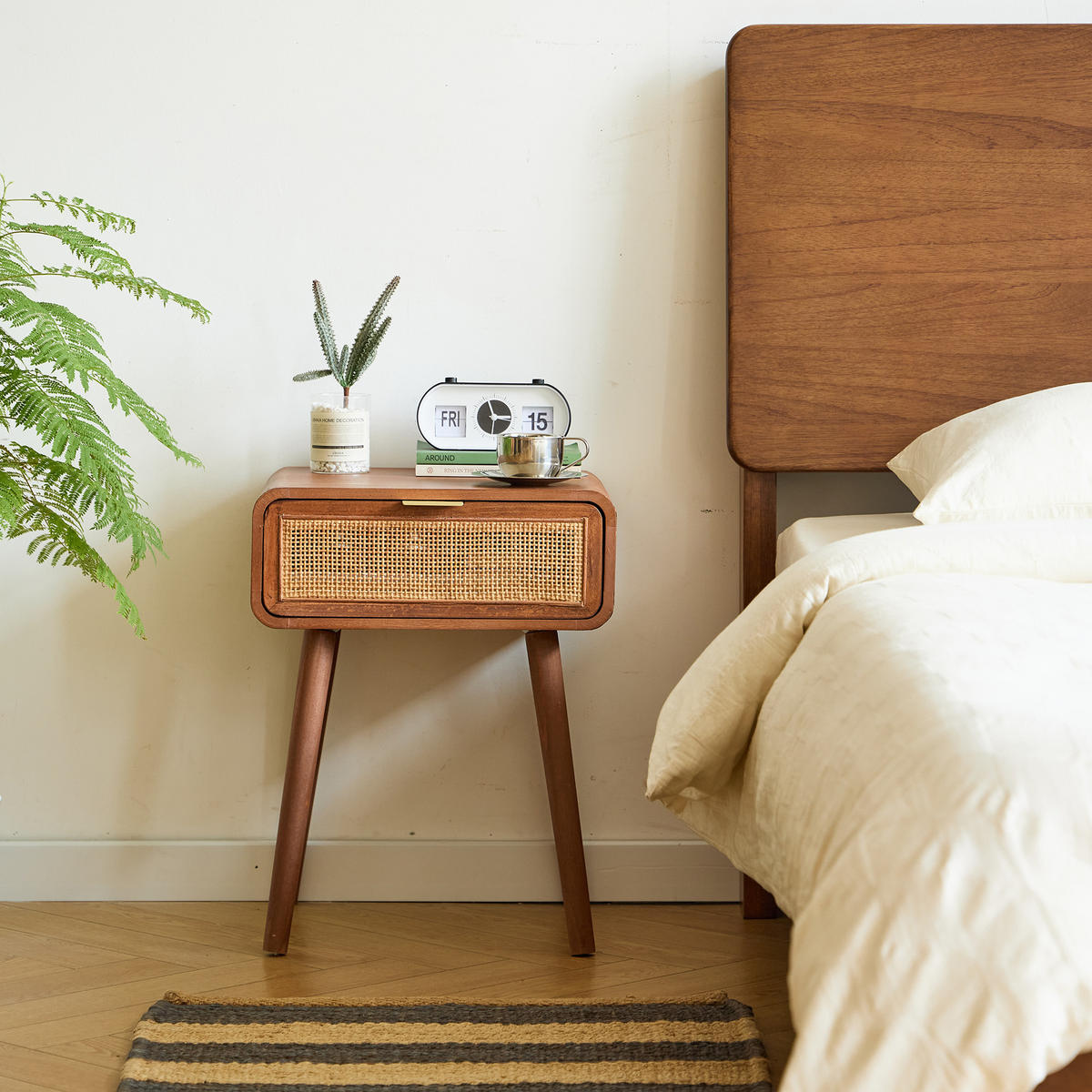 NACHTTISCH Rechteckig Braun 42 x 34 x 50 cm - Braun, Holz (42/50/34cm) - Nordlys