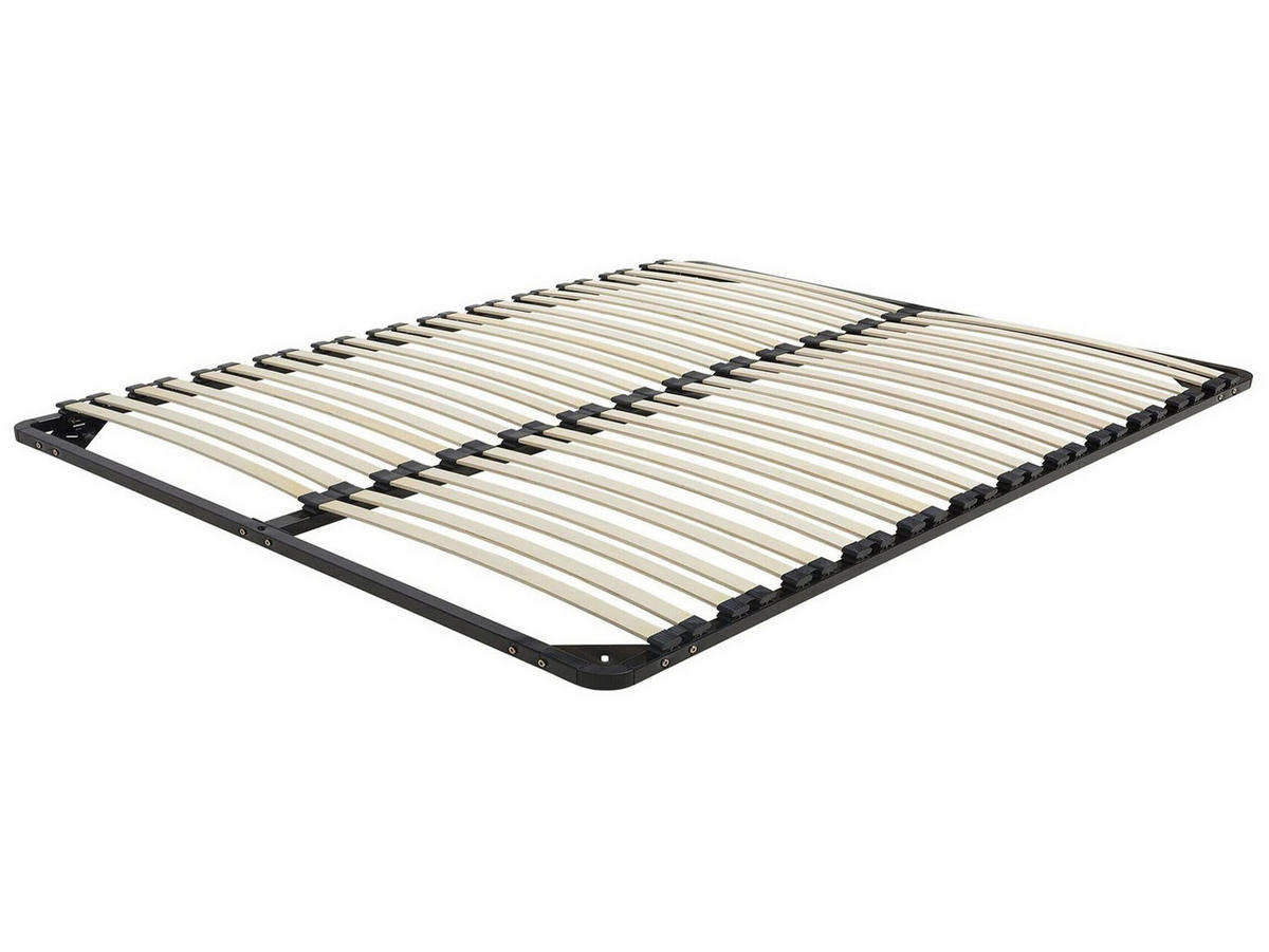 LATTENROST Schwarz Combourg - Schwarz, Metall (180/200cm) - Beliani