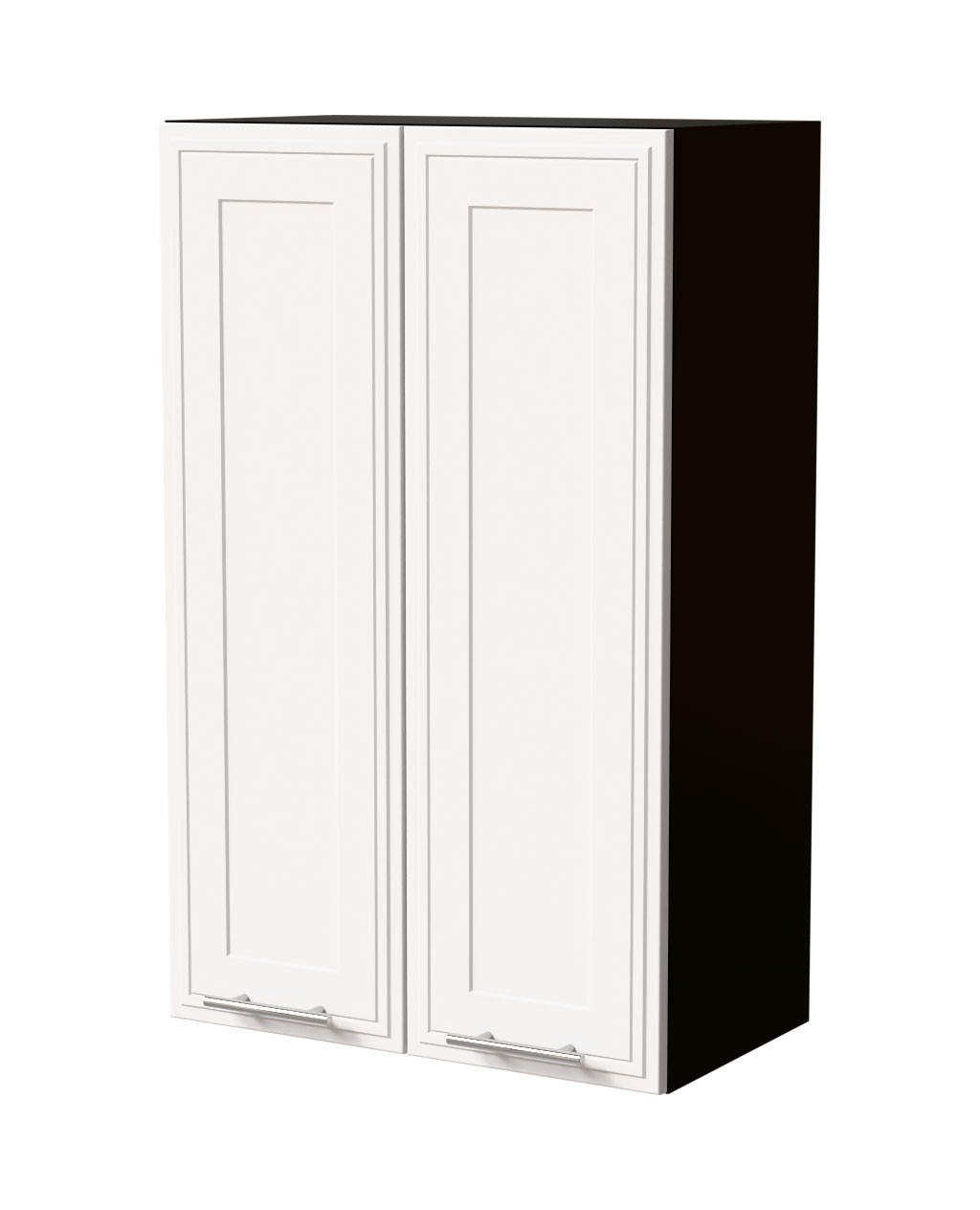HÄNGESCHRANK Salo W4/60 Schwarz / Weiß Matt 60 / 32,5 / 96cm - Schwarz/Weiß, Holz/Holzwerkstoff (60/96/32.5cm) - Feldmann-Wohnen