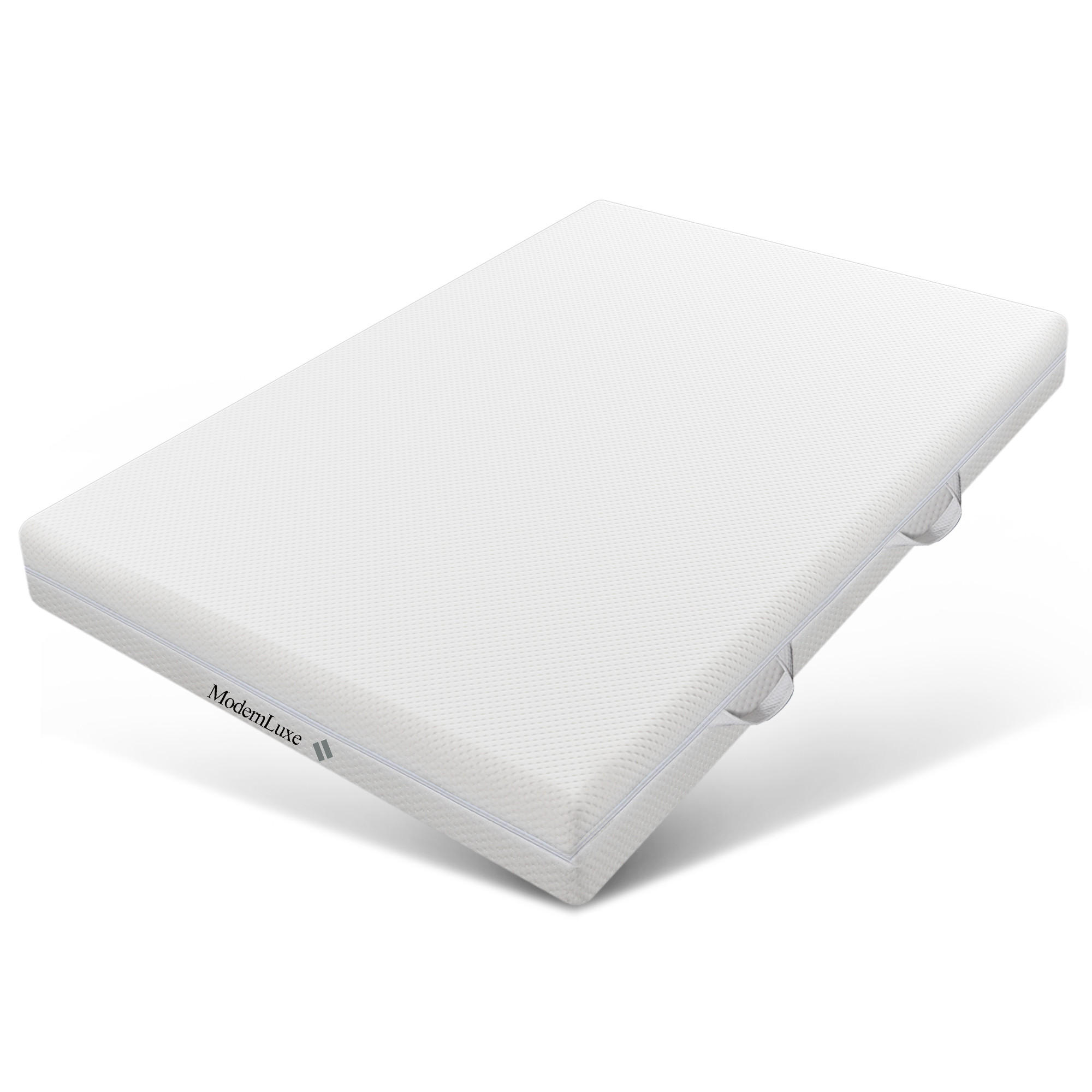 KALTSCHAUMMATRATZE 160x200 cm – 7 Zonen Komfortschaum, 20 cm hoch, H2/H3, ergonomisch, Bezug waschbar, mit Griffen & Rundum-Reißverschluss - Weiß, Textil - Ej. Life