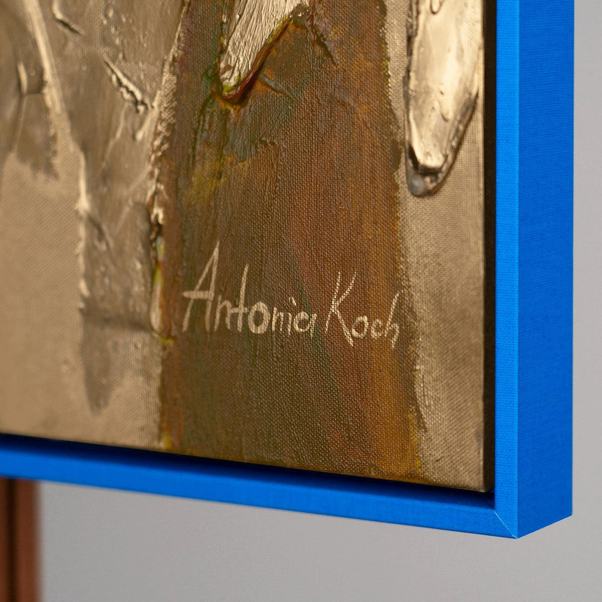 GEMÄLDE Inspiration Schattenfugenrahmen Blau 60x40 cm - Blau, Holz (60/40cm) - YS-art gallery