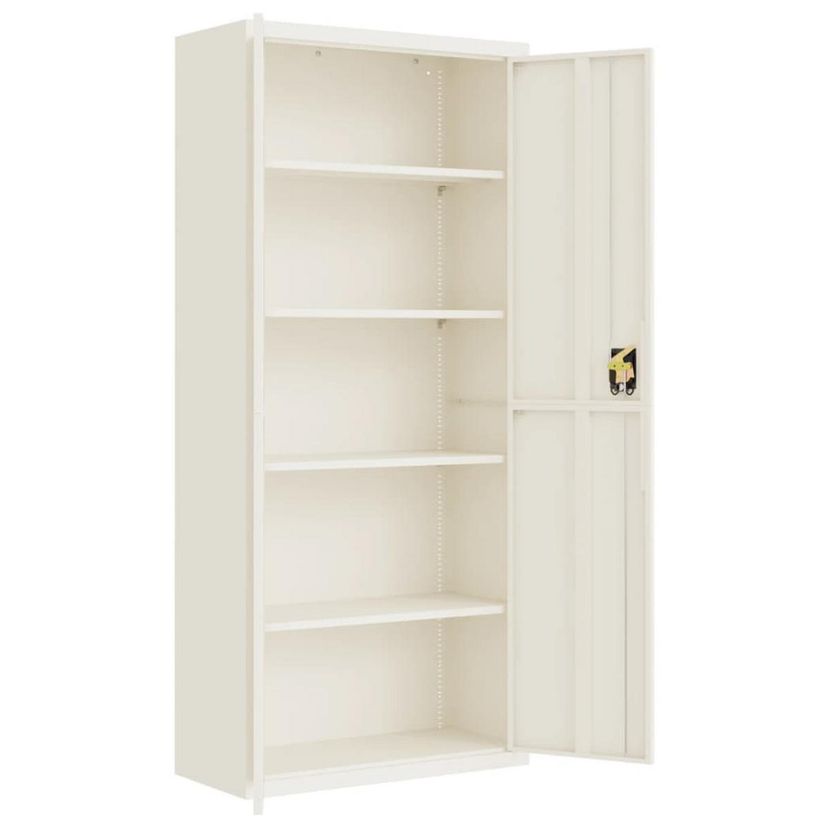 AKTENSCHRANK Weiß 90/40/240 Cm Stahl - Weiß, Metall (90/240/40cm) - vidaXL