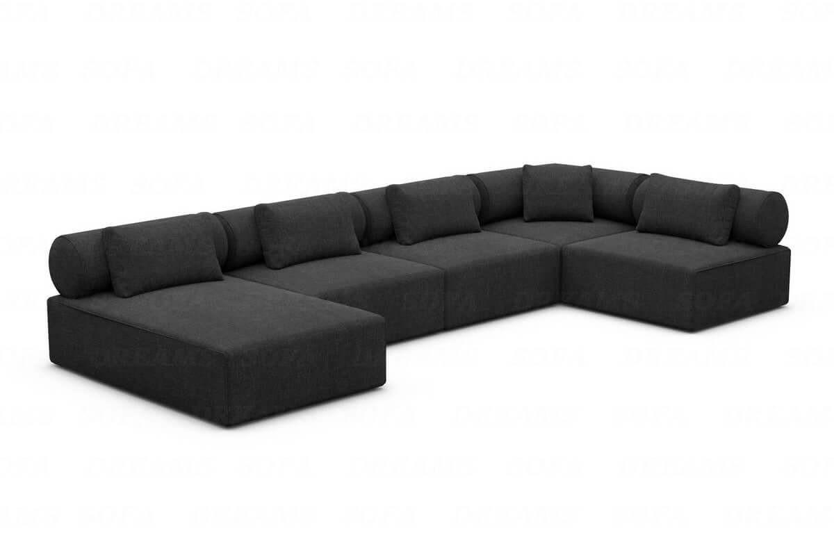 XXXLutz Wohnlandschaft Schwarz 400x77x200 cm