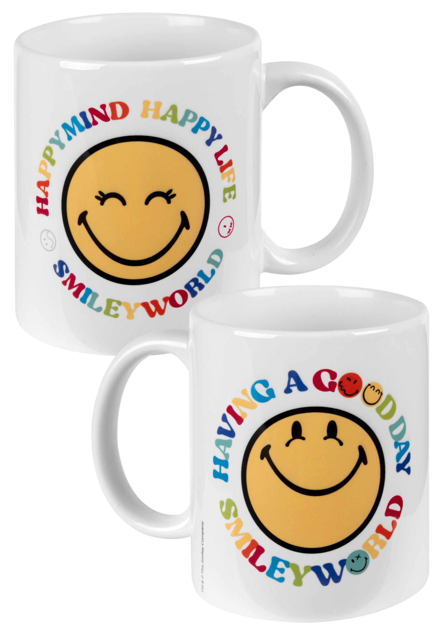 KAFFEEBECHER Smileyworld Mehrfarbig 320 ml - Multicolor, Keramik (0.32L) - United Labels