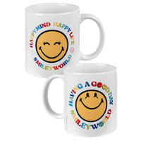 KAFFEEBECHER Smileyworld Mehrfarbig 320 ml - Multicolor, Keramik (0.32L) - United Labels