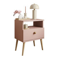NACHTTISCH HARMONY Natürlich Rosa - Rosa, Holzwerkstoff (44/56/31cm) - Lookway