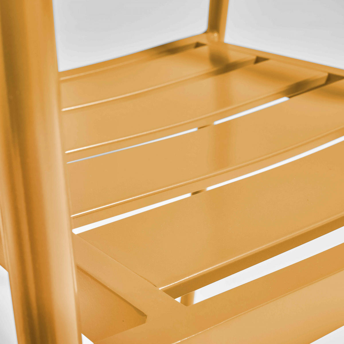 GARTENSTUHL, Holzfarbe und Gelb - Gelb, Metall (55.5/86/56.5cm) - Oviala