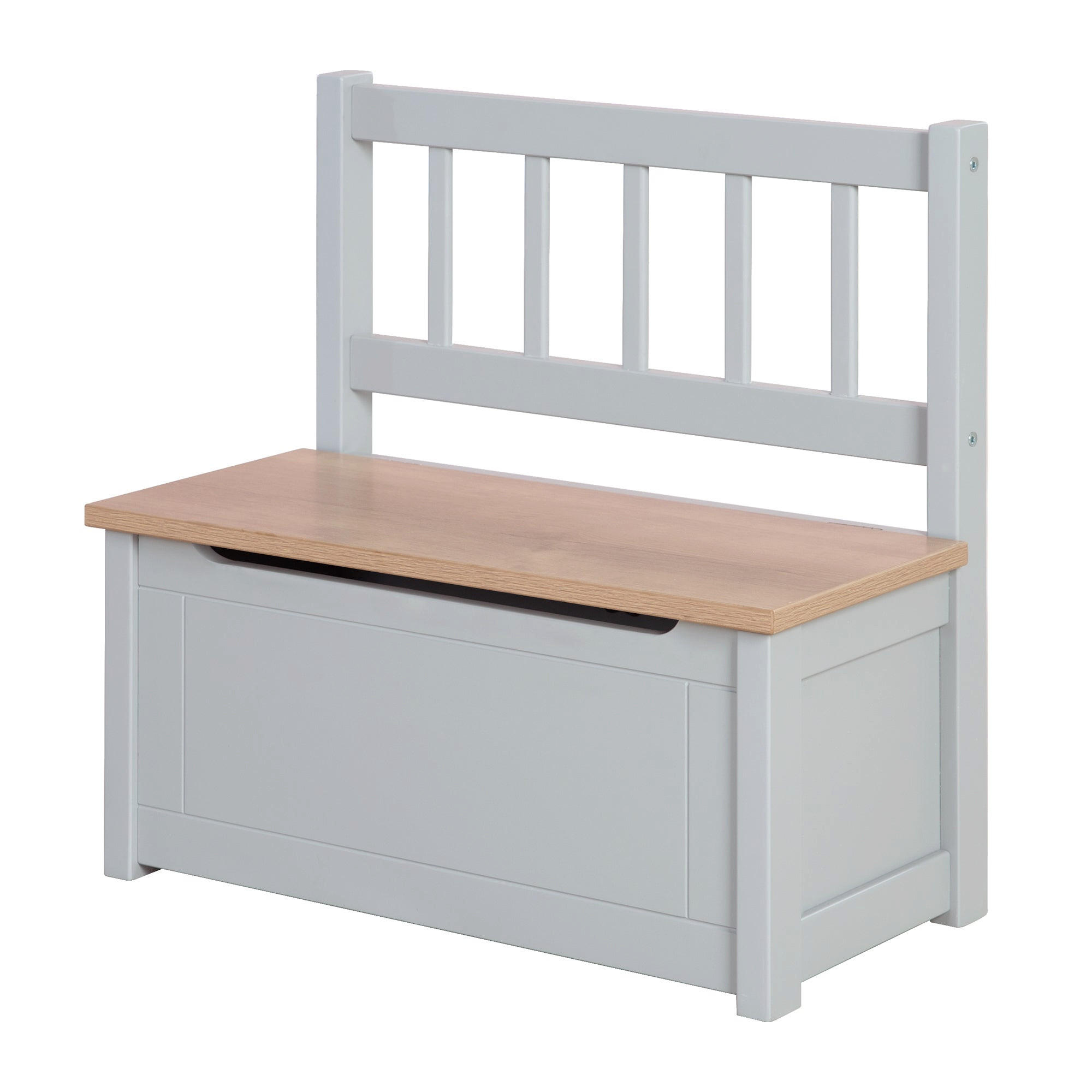 KINDERTRUHENBANK Woody natur / taupe - Taupe, Holzwerkstoff (56/53/28cm) - Roba
