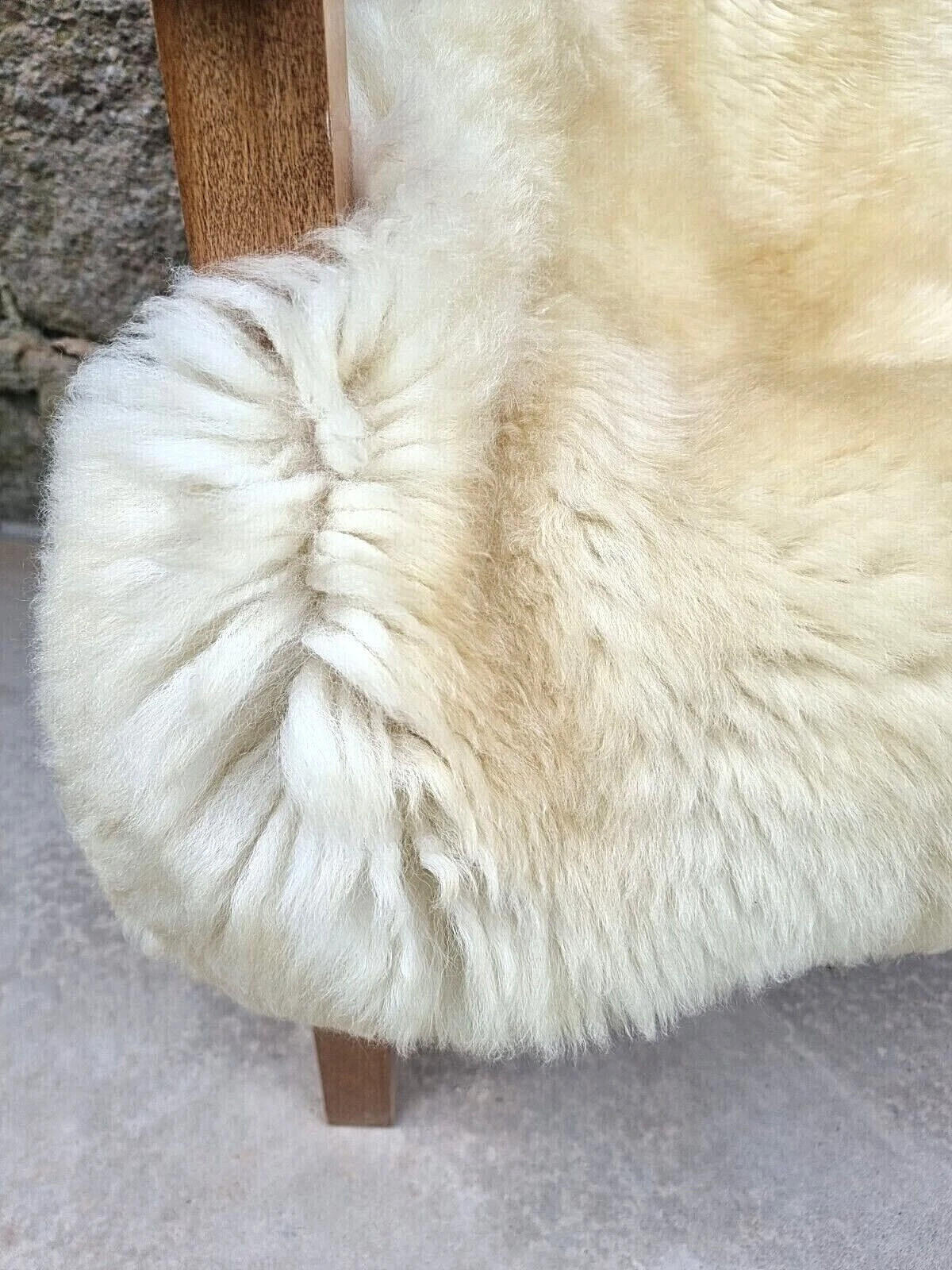 SCHAFFELL Premium Lammfell Natur ungeschoren weiche Wolle Naturweiß ca. 105 cm - Weiß, Fell (55/105cm) - Provellus