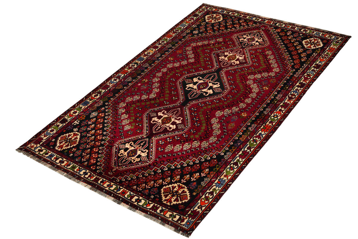 ORIENTTEPPICH handgeknüpft Gashgai Rot 271/173 cm Schurwolle - Rot, Textil (173/271cm) - Looma