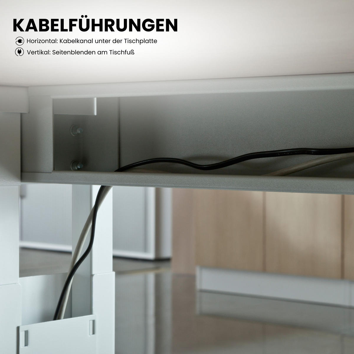 SCHREIBTISCH Serie-O 80/180/74 cm in Grau/Graphitfarben - Graphitfarben/Grau, Holzwerkstoff (80/180/74cm) - bümö