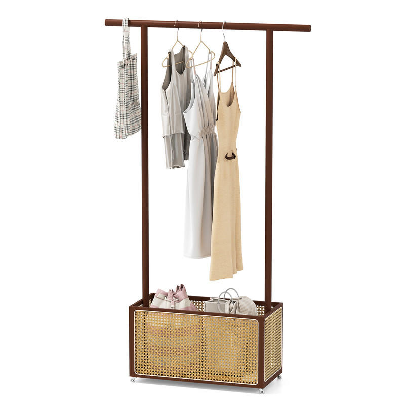 Costway Garderobenständer Braun 100x172x32.5 cm