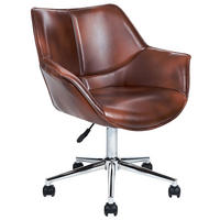 BÜROSTUHL Kunstleder Braun Newdale - Braun, Textil/Metall (62/79/62cm) - Beliani