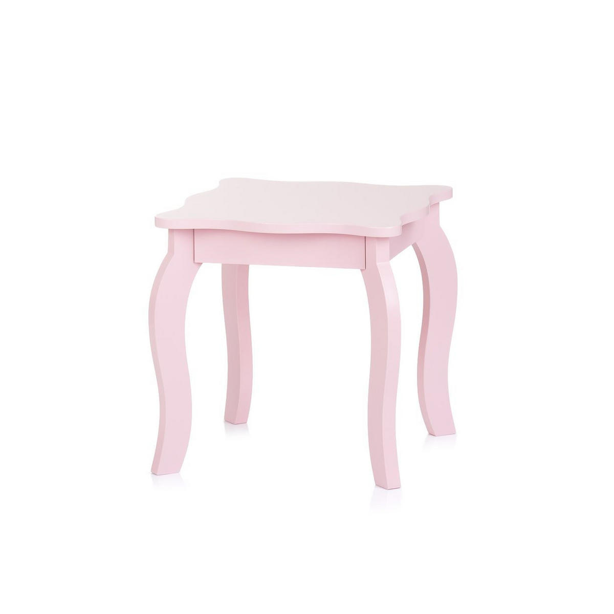 SPIELZEUG Schminktisch mit Spiegel rosa Holz, Spiegel, Hocker, Stauraum, offene Regale, Kinderzimmer - Rosa, Holz (29/114/108cm) - Chipolino