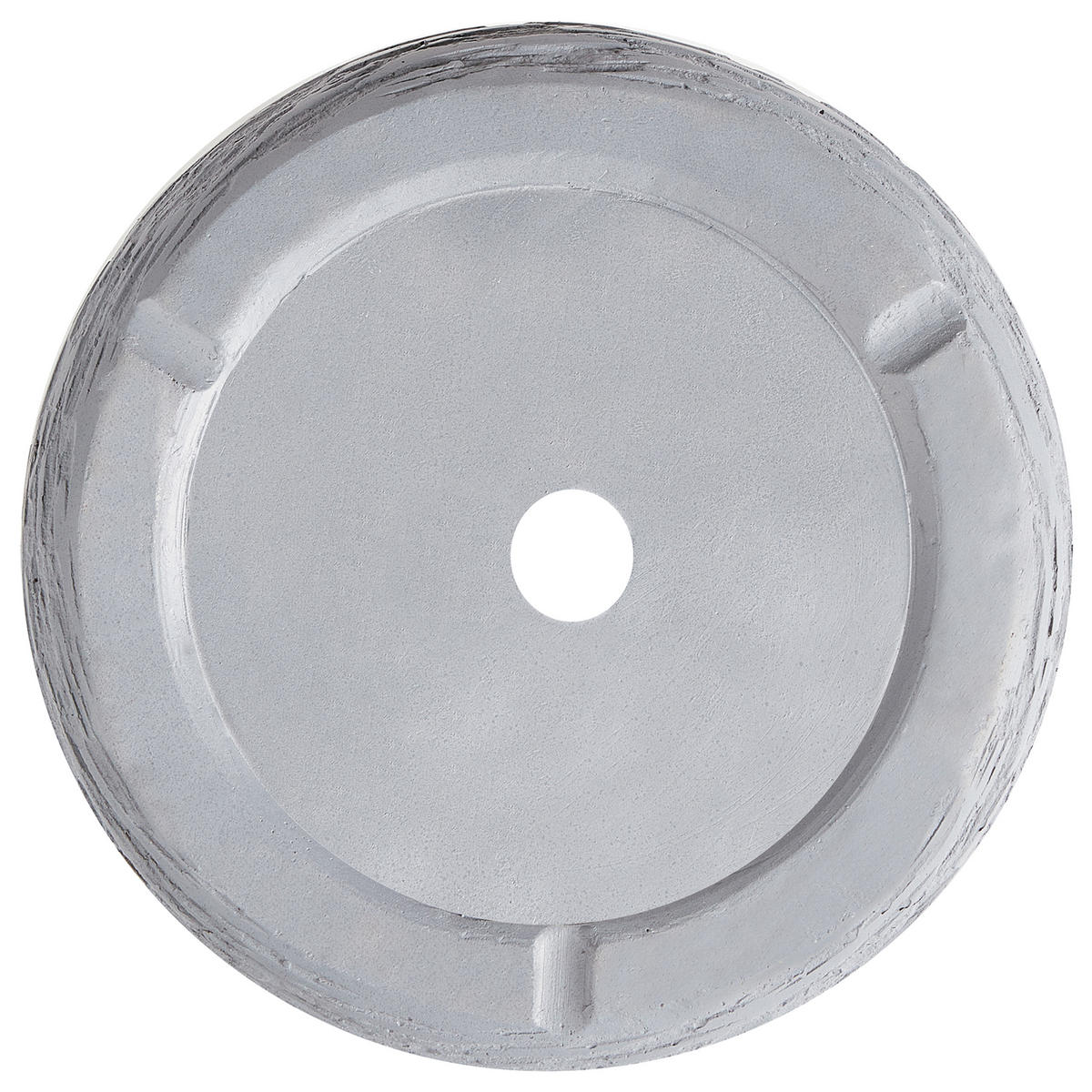BLUMENTOPF grau rund 26/26/25 cm Samos - Grau, Naturmaterialen (25cm) - Beliani