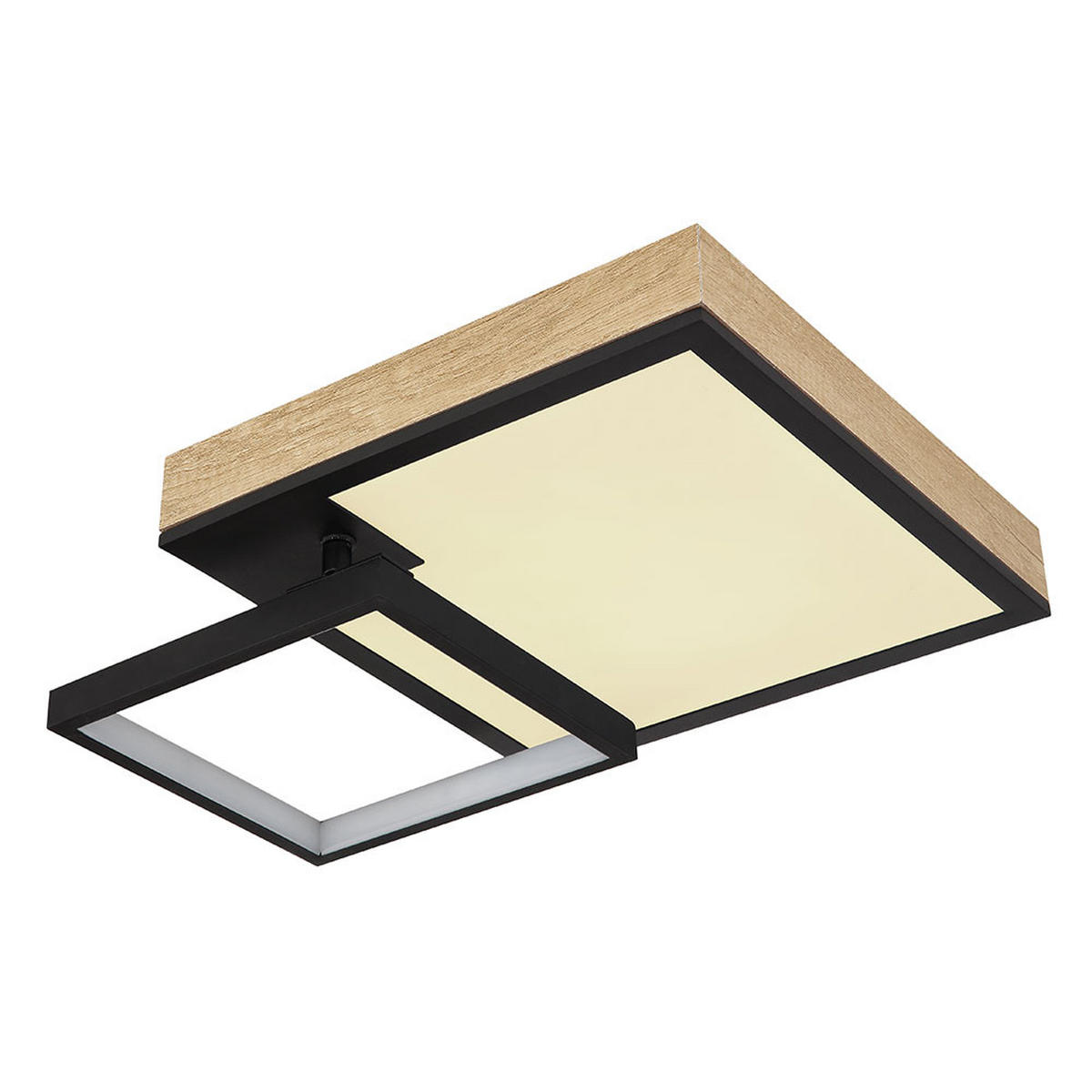 LED DECKENLEUCHTE Jacky Schwarz Metall - Schwarz, Metall (60/41/10cm) - Globo Lighting