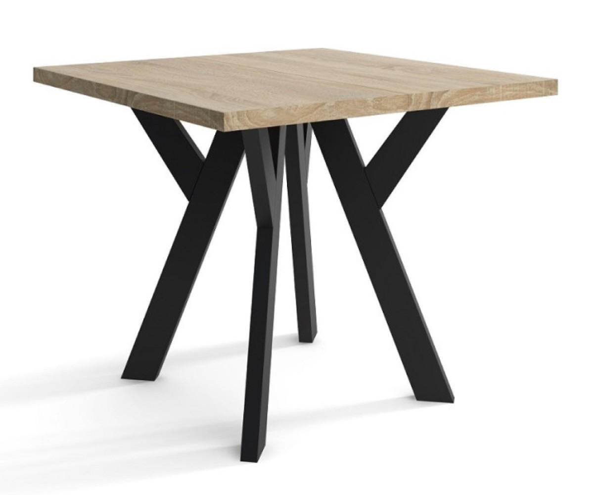 TISCH Schwarz RONI Ausziehbar Sonoma Eiche 90/190 cm - Schwarz/Sonoma Eiche, Holzwerkstoff (190/90/75cm) - Sepro Meble