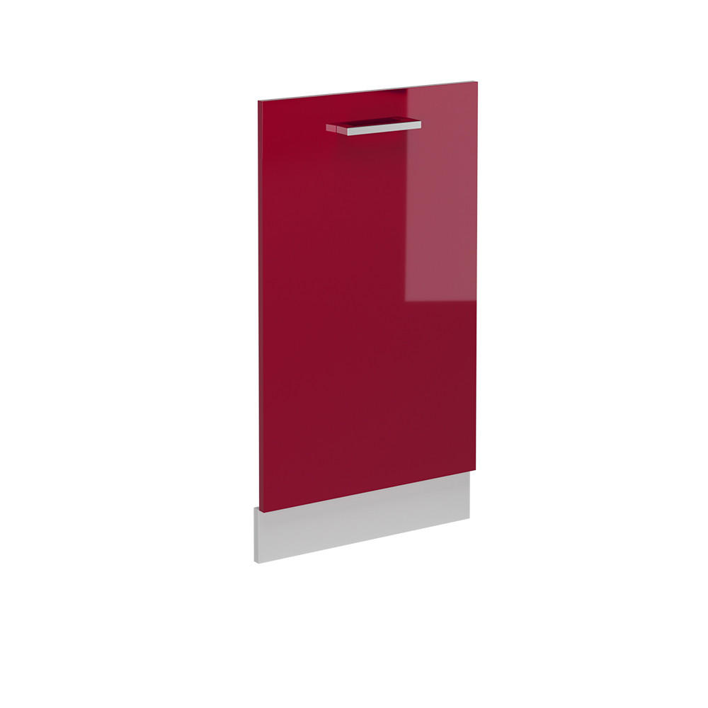 FRONTBLENDE R-Line Rot Hochglanz 45 cm ohne Arbeitsplatte - Bordeaux/Rot, Holzwerkstoff (45/81.8/1.6cm) - Vicco