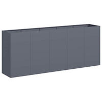 PFLANZKÜBEL Anthrazit 200/40/80 Cm Kaltgewalzter Stahl - Anthrazit, Metall (200/80/40cm) - vidaXL