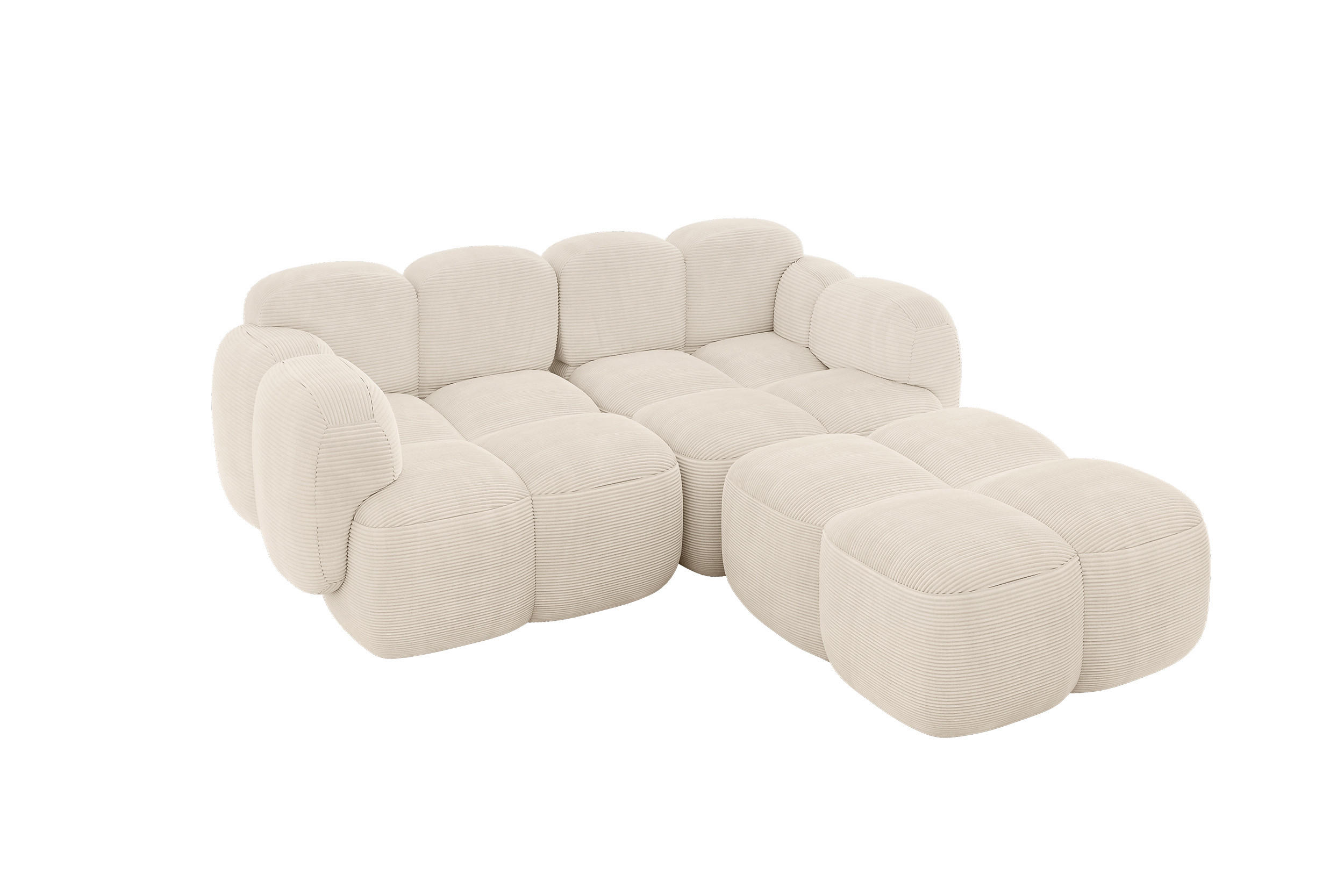 Altdecor Ecksofa Beige 214x205 cm