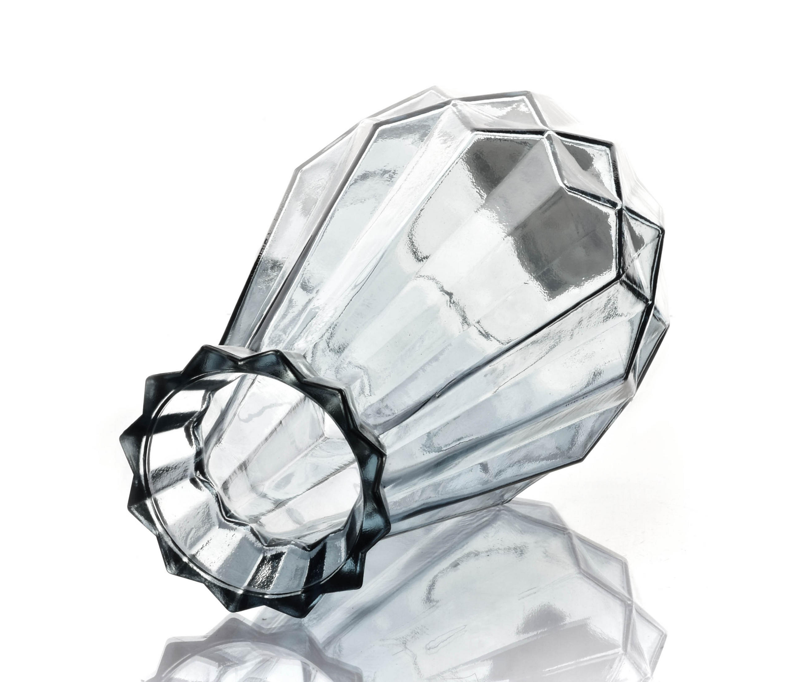 VASE Serenite Grau 14/14/25 cm Glas - Grau, Glas (25cm) - Mondex