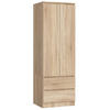 KLEIDERSCHRANK Eiche Sonoma 180/60/51 - Sonoma Eiche, Holzwerkstoff (60/180/51cm) - RAUMHIRSCH FURNITURE