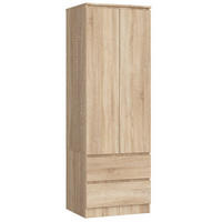 KLEIDERSCHRANK Eiche Sonoma 180/60/51 - Sonoma Eiche, Holzwerkstoff (60/180/51cm) - RAUMHIRSCH FURNITURE
