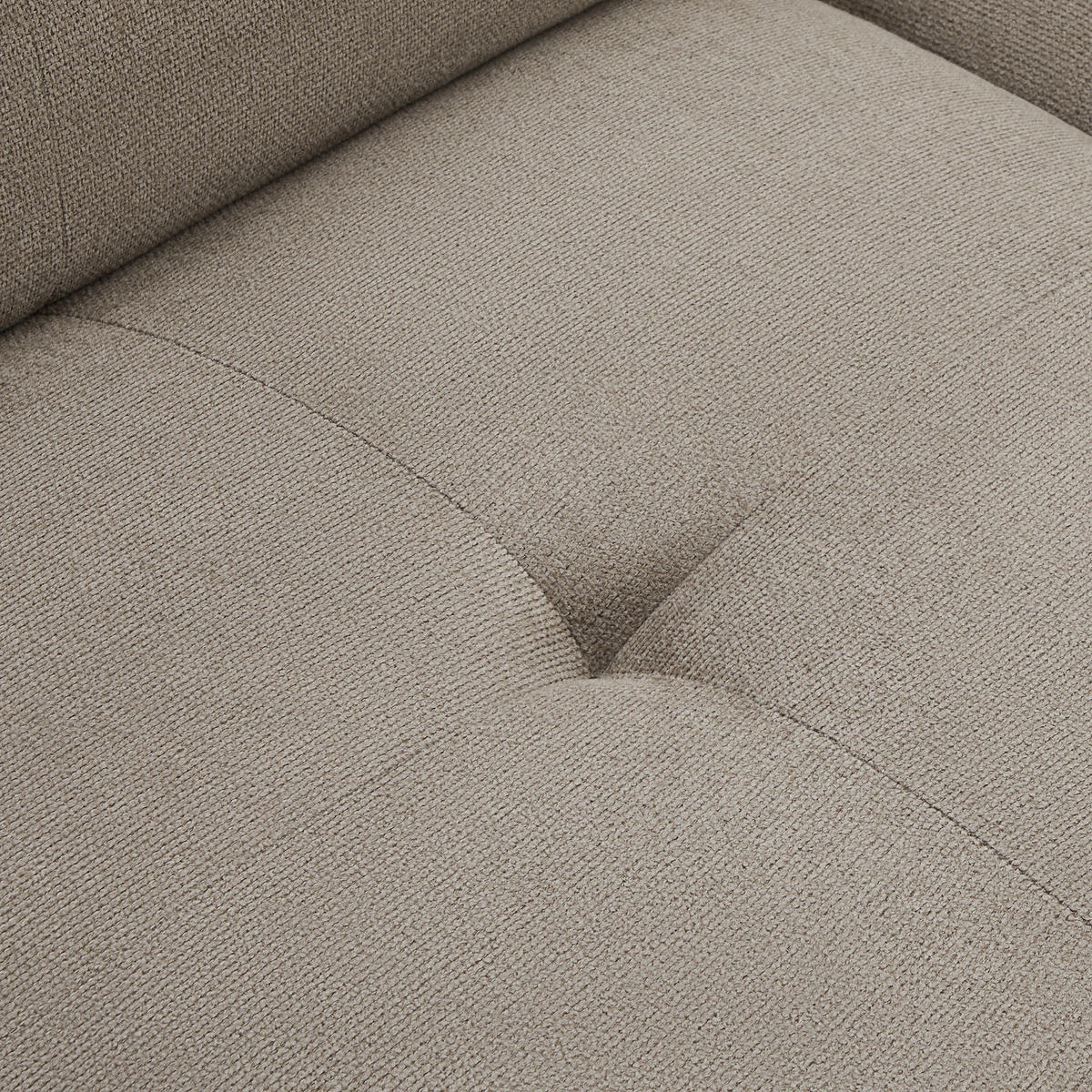 ECKSOFA Webstoff Beige - Beige/Schwarz, Textil/Metall (290/95cm) - Furnhouse