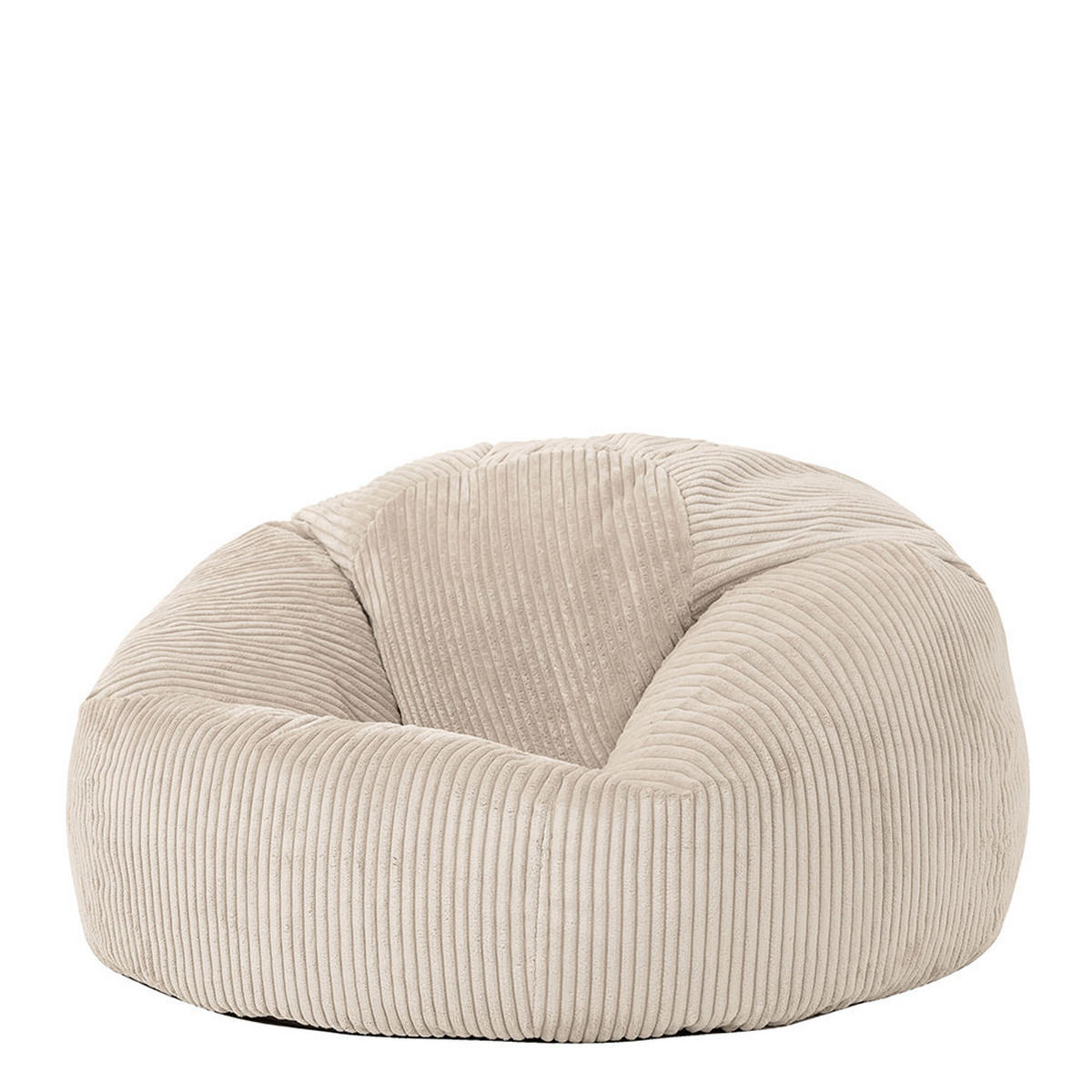 SITZSACK Klassisch Kingston, Cord - Beige, Textil (85/50/85cm) - icon