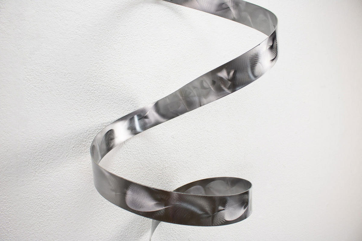 WANDDEKO Silber 95/34 cm - Silberfarben, Metall (4.07/34/28cm) - KUNSTLOFT