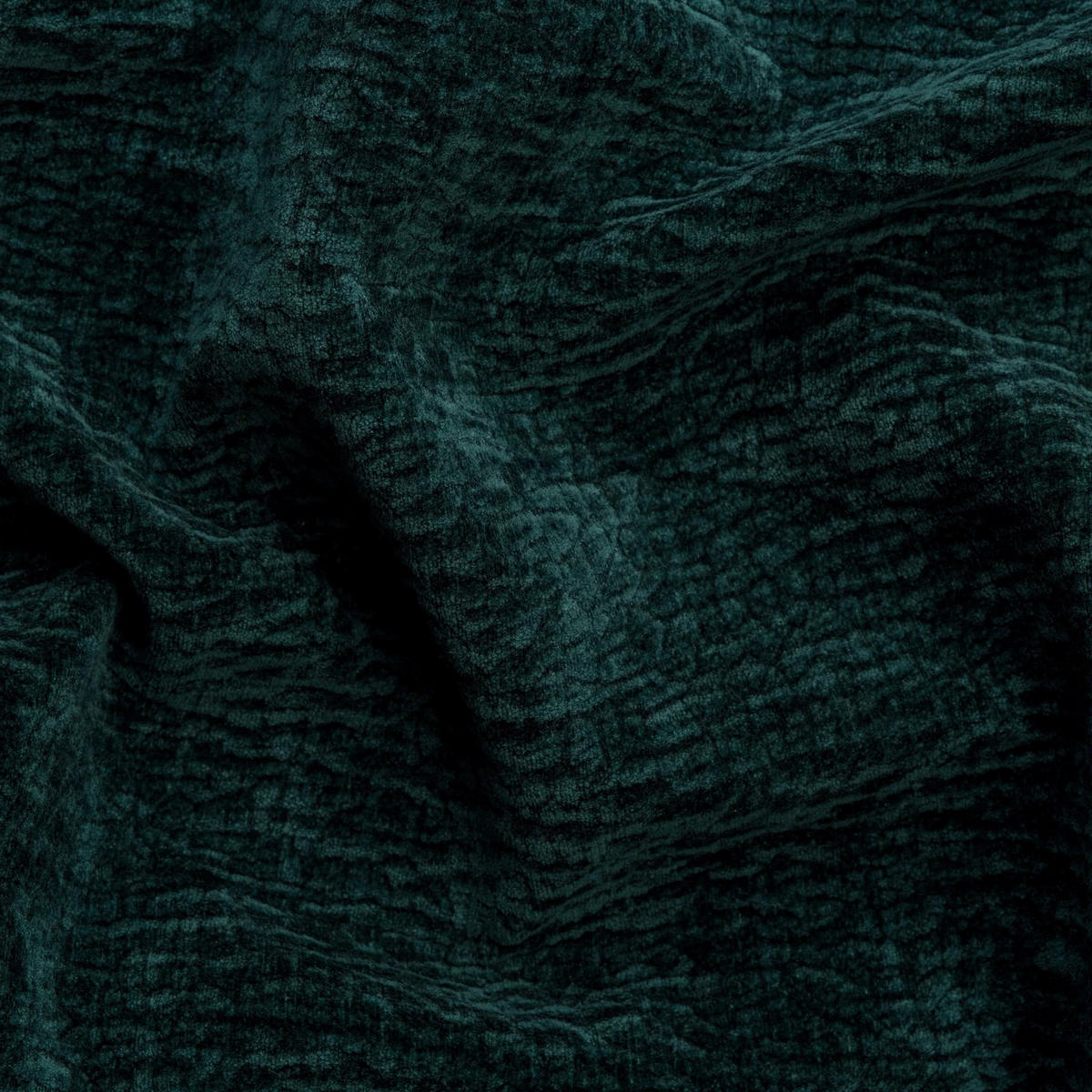 ECKSOFA Puffy mit Schlaffunktion und Bettkasten - besonders weich und puffig aus Grün Stoff mit Chenillestruktur - Ottomane rechts - Schwarz/Grün, Holz/Kunststoff (266/138cm) - S-Style Möbel