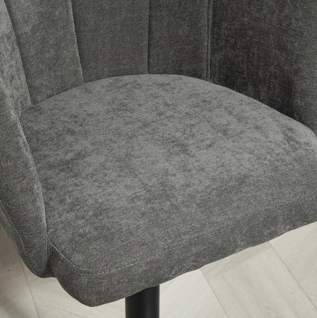 BARHOCKER 2er-Set höhenverstellbar 64-85 cm Polyester Dunkelgrau - Dunkelgrau, Metall (53/110/59cm) - Meubliv
