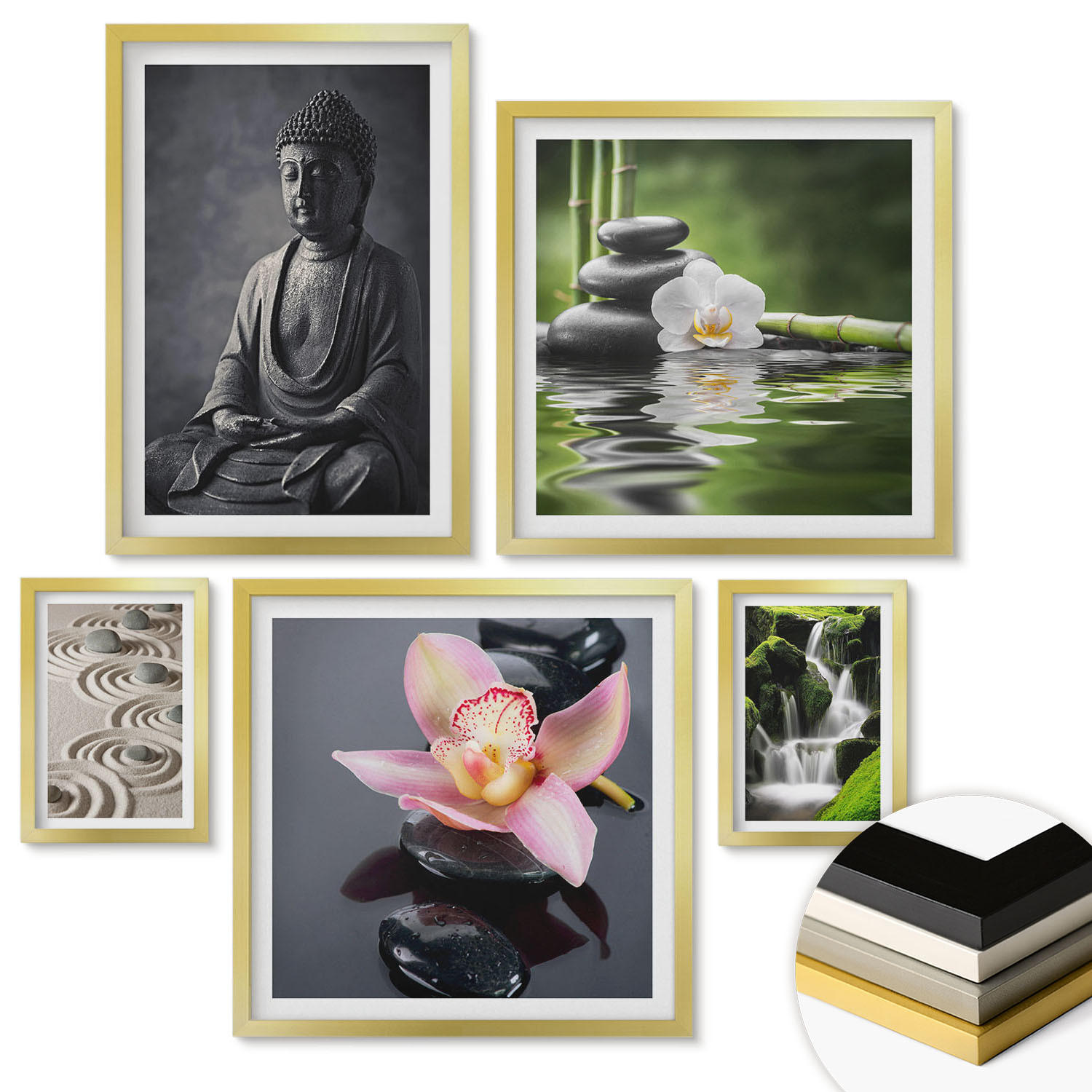 ArtPrintCave Wandbilder Gold 40x60 cm