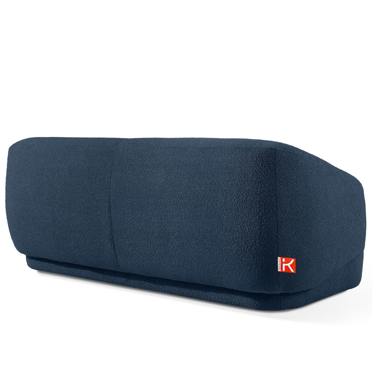 EINZELSOFA VIRA, Marineblau, Bouclé - Schwarz/Dunkelblau, Holz/Holzwerkstoff (210/84/100cm) - KONSIMO®