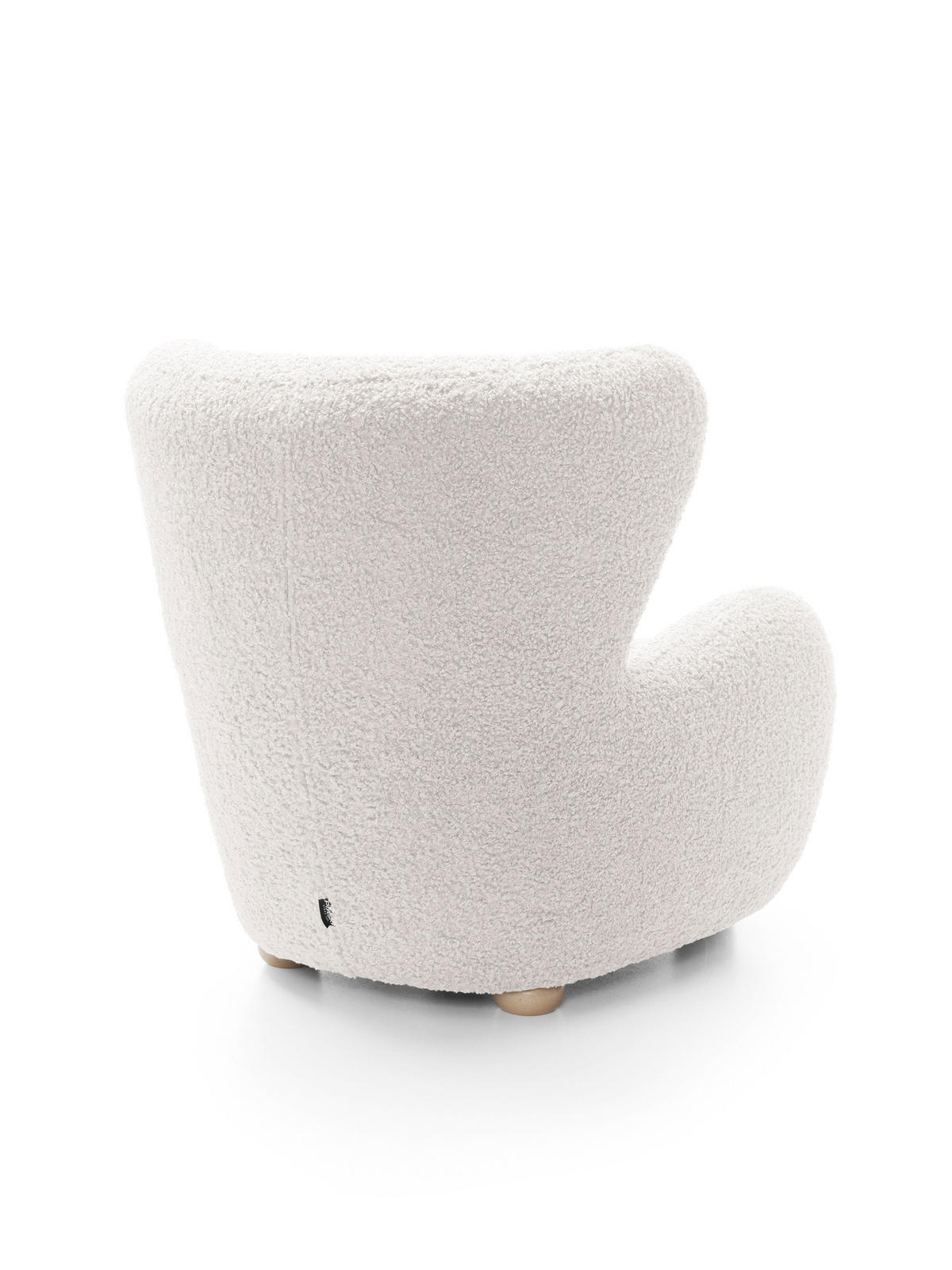 SESSEL MIST, Polstersessel Klassisch Loungesessel, Bucle-Stoff Weiß - Weiß, Holz/Holzwerkstoff (88/91/100cm) - MASSENO