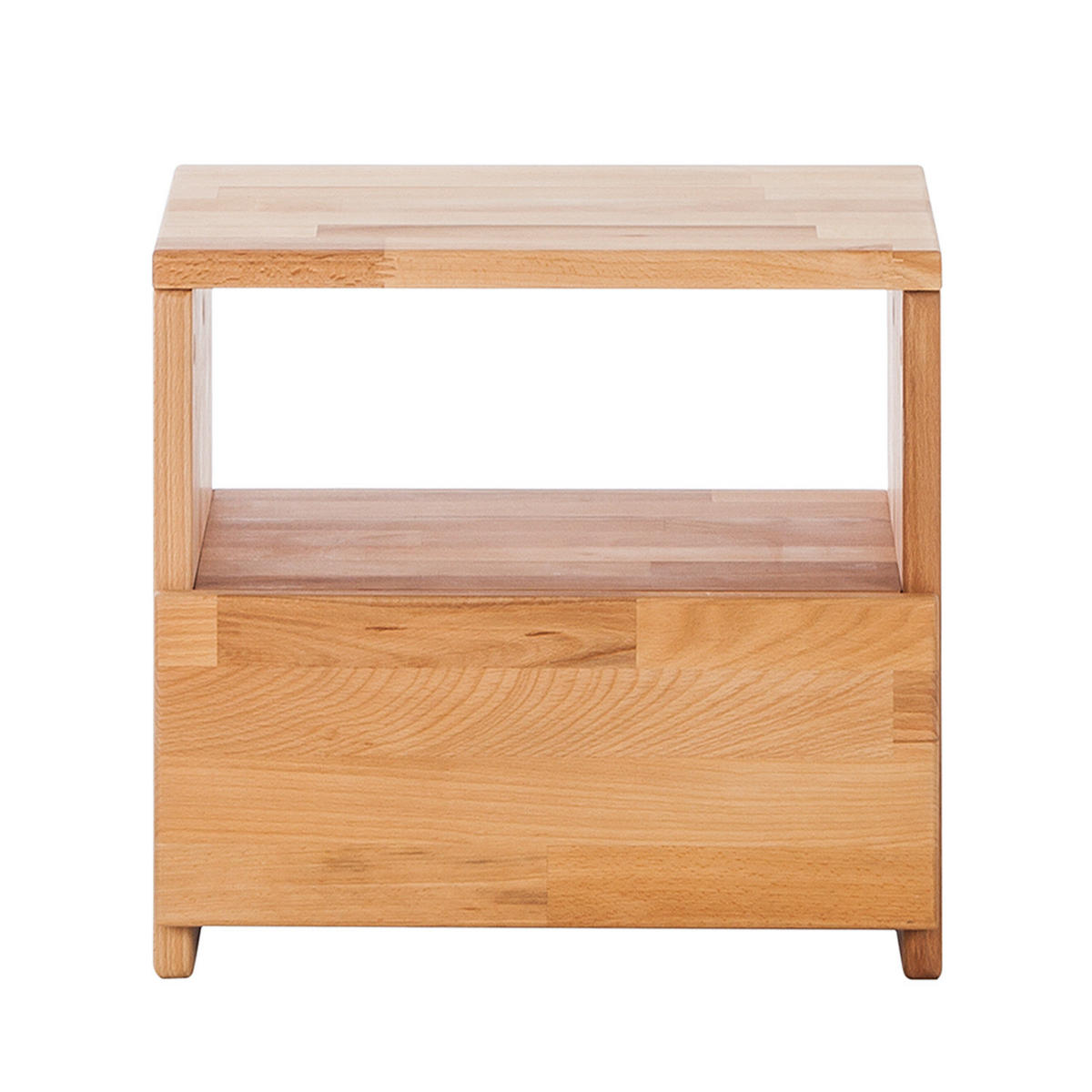 NACHTKOMMODE - Kernbuche massiv - geölt - Kernbuche, Holz (40/37/33cm) - home24